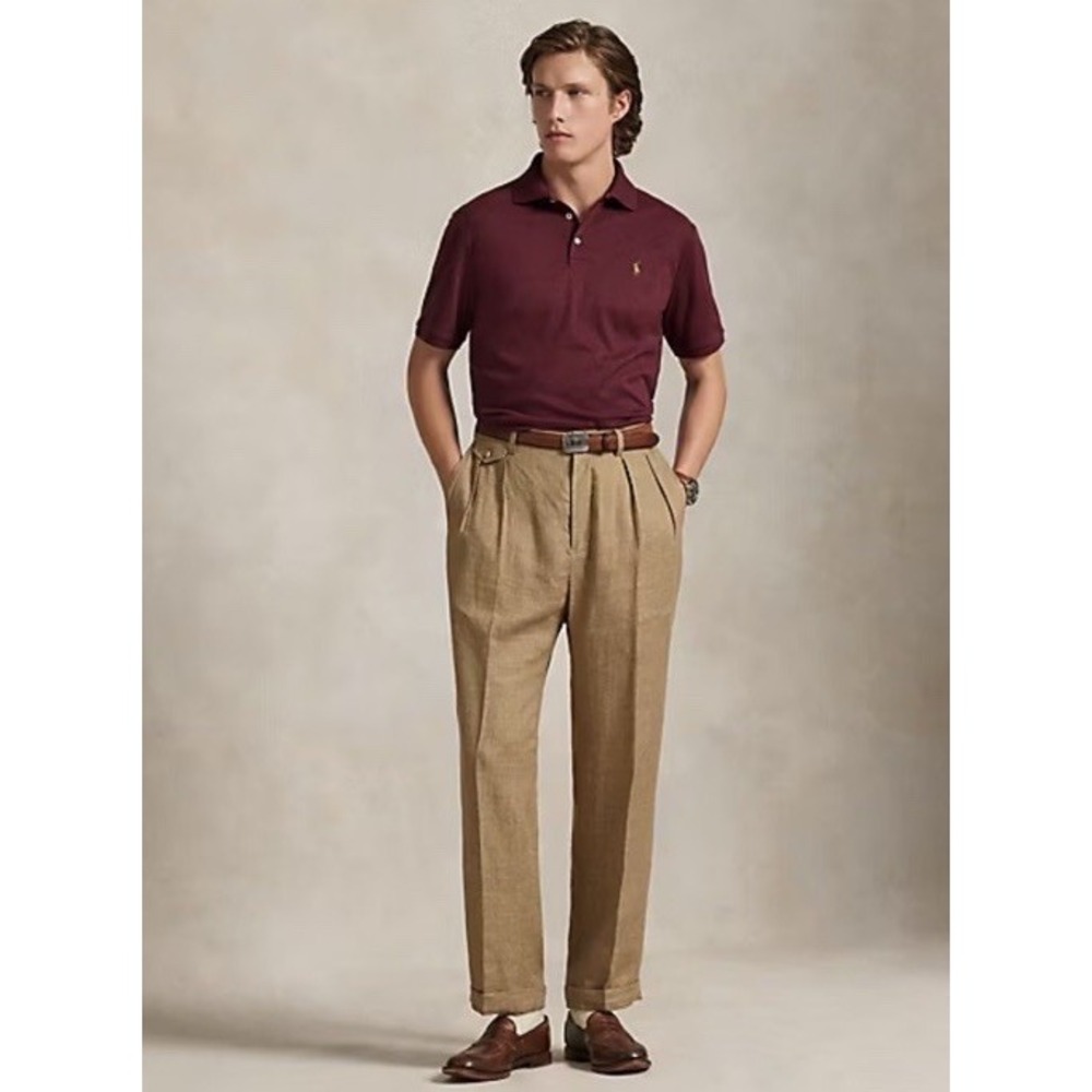 Polo Ralph Lauren Classic Fit Soft Cotton Polo Shirt Small Red Maroon Burgundy